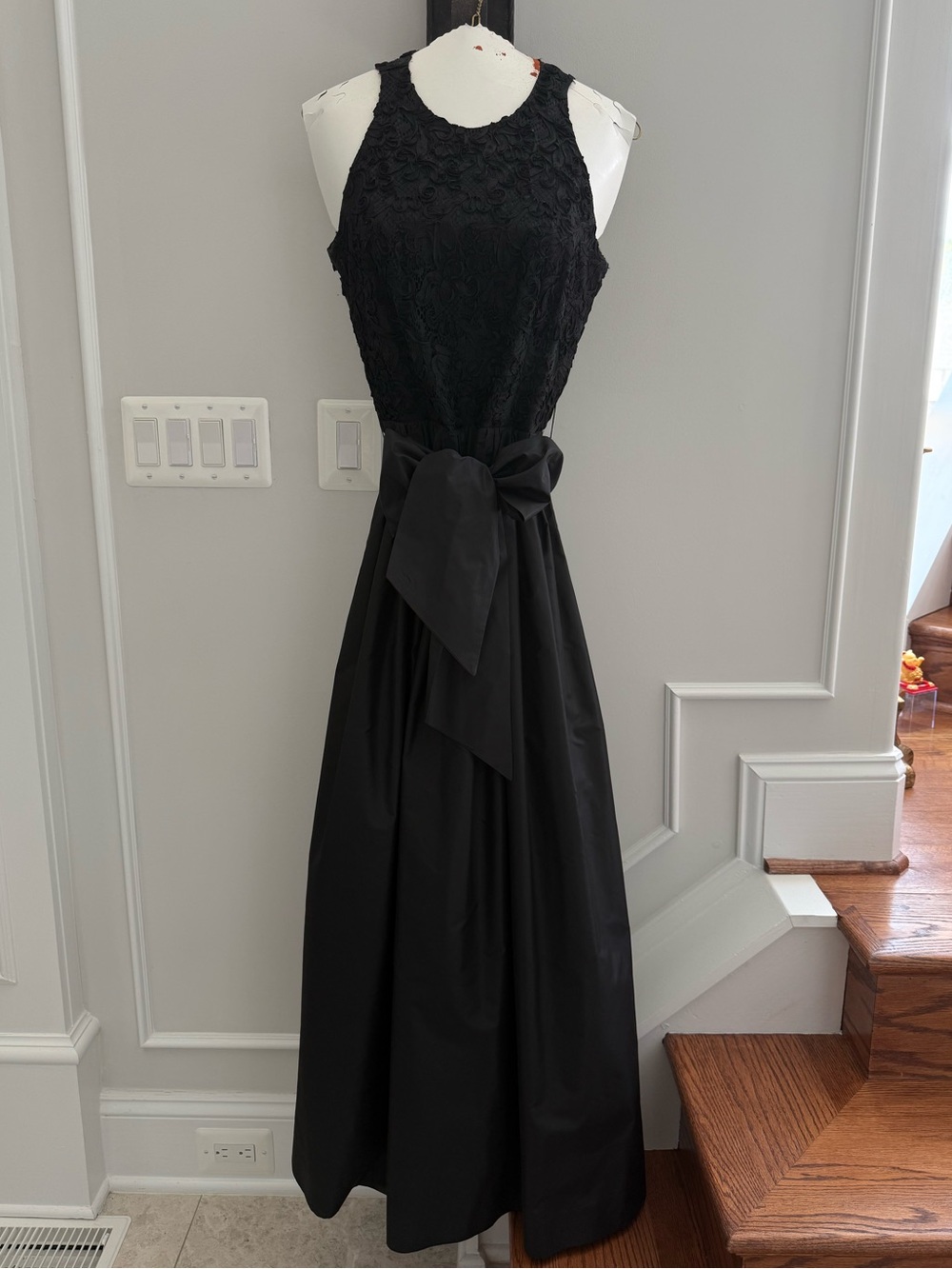CATHERINE REGEHR Black Lace & Taffeta Evening Gown 🖤👗